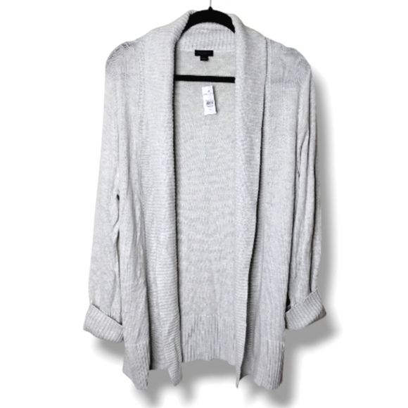 NWT Ann Taylor Long Open Front Cardigan XL Light Knit Fall Layering Sweater - Picture 1 of 6